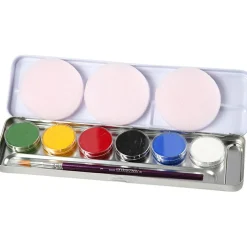 Ansigtsfarve - Palette m. 6 farver, Basis
