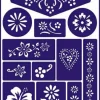 Ansigtsfarve - Skabelon til blomster
