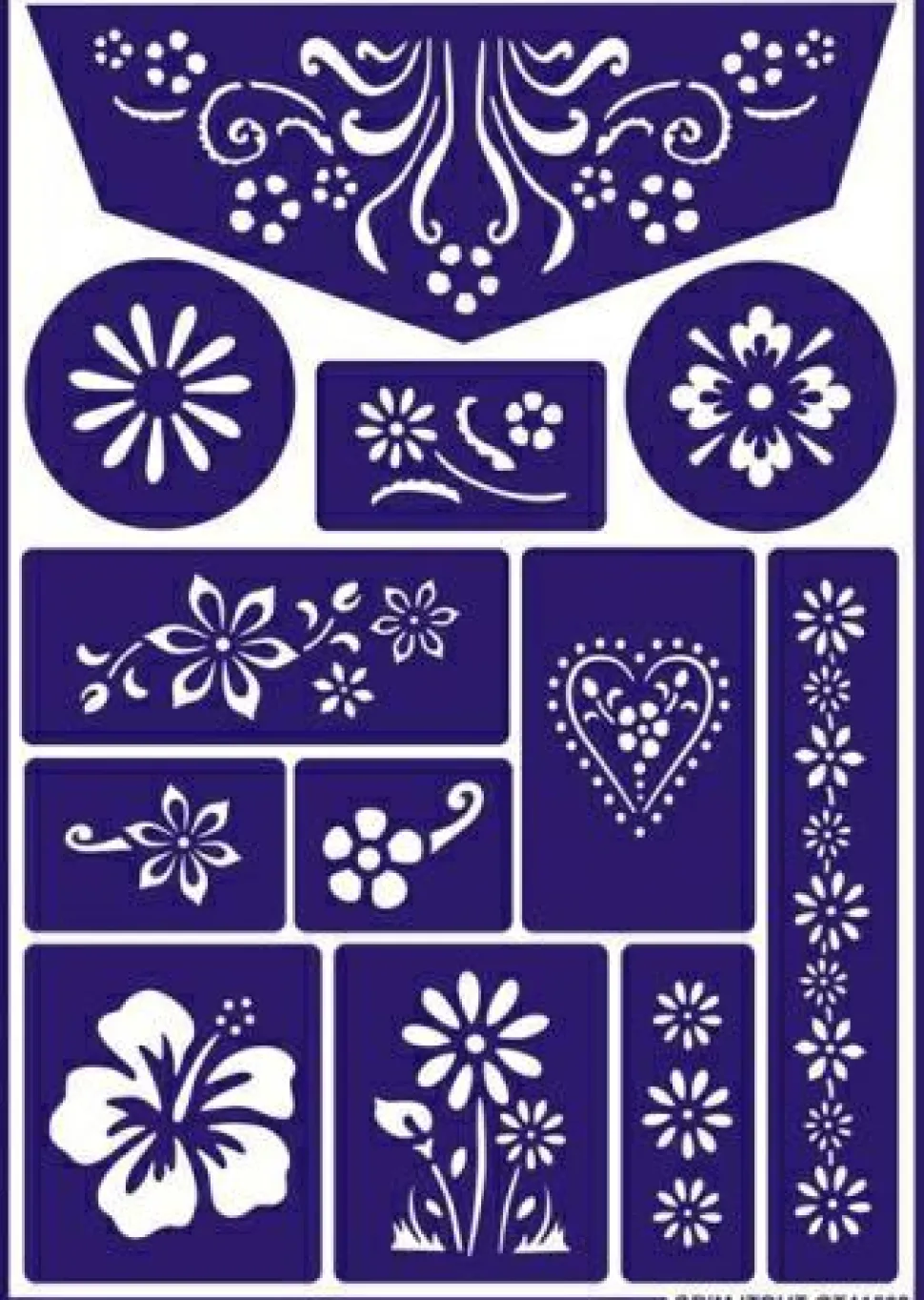 Ansigtsfarve - Skabelon til blomster