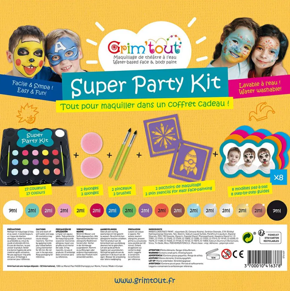 Ansigtsfarve - Super Party Kit
