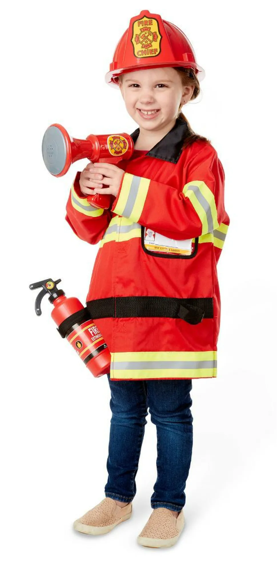 Brandmandssæt inkl. hjelm, str. 3-6 år