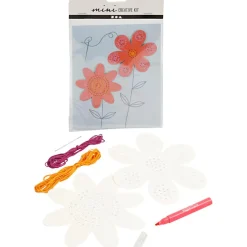 Broderisæt karton - Blomster