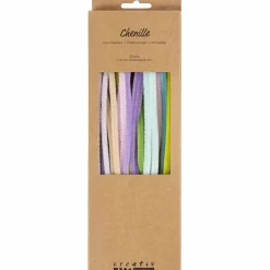 Chenille Ø6 mm. - Pastel, 25 stk