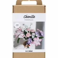 Chenilleblomster - Pastel-buket