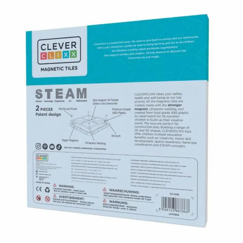 Cleverclixx | Big plates, Blue + Green , 2 stk