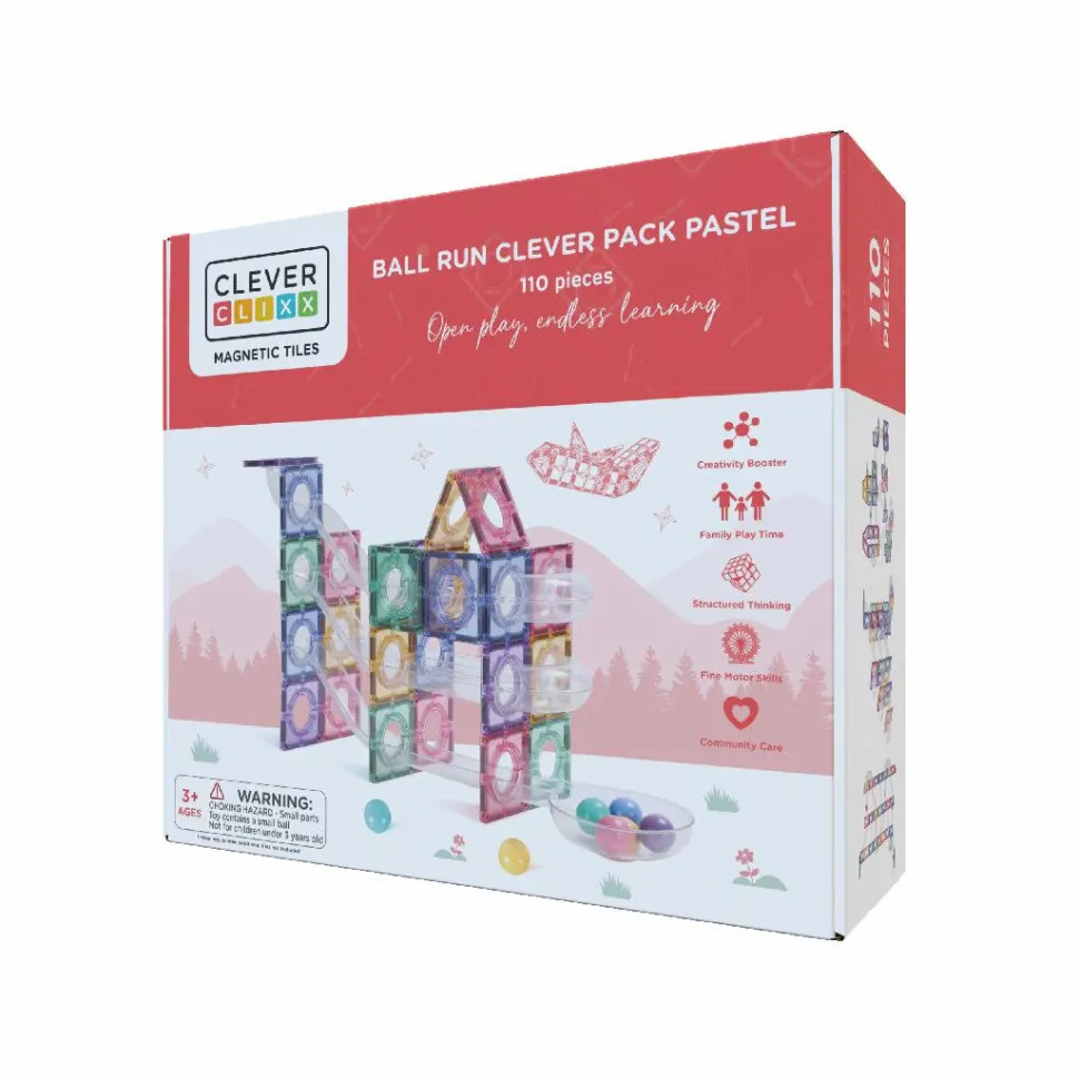 Cleverclixx | Pastel kuglebane, 110 stk
