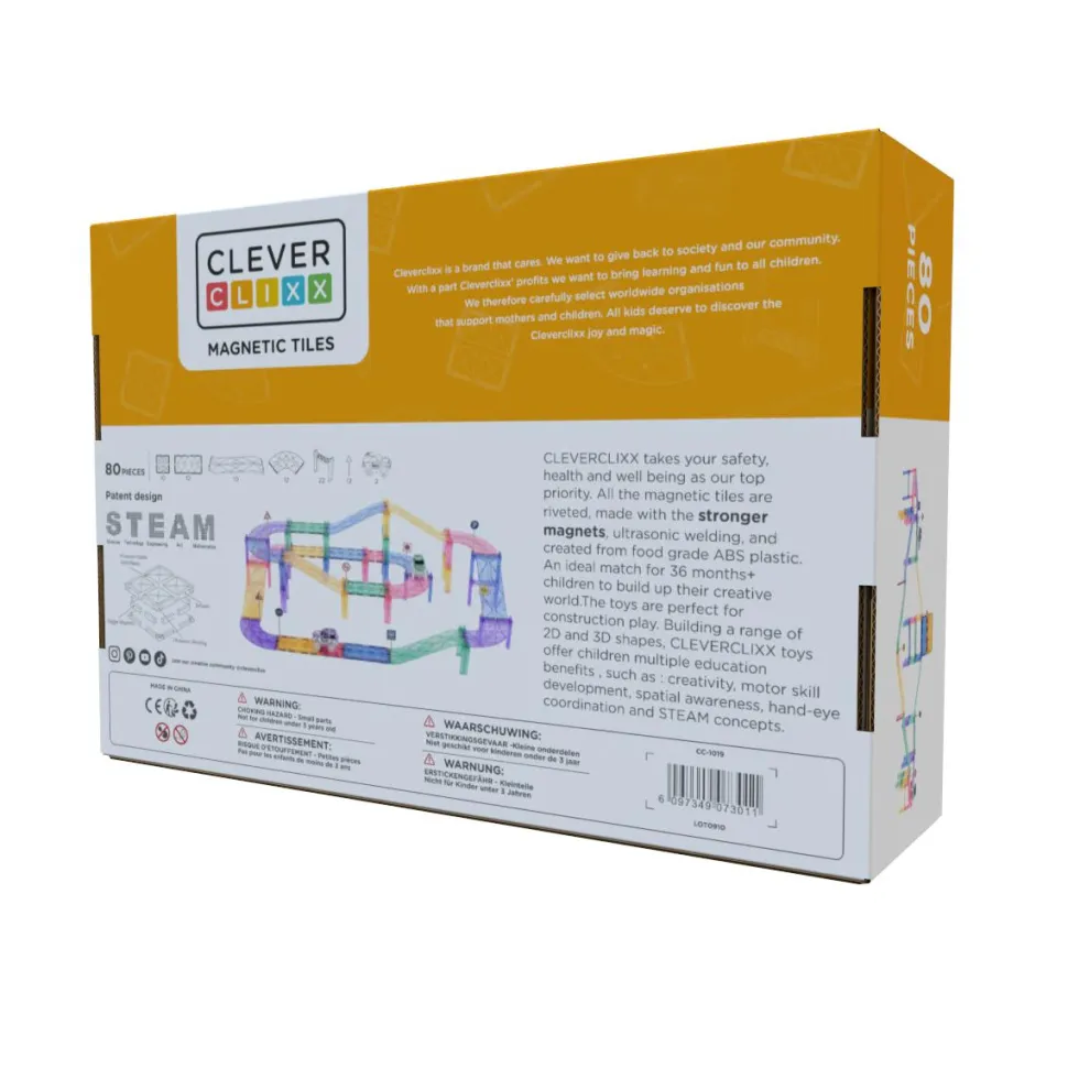 Cleverclixx | Pastel racerbane, 80 stk