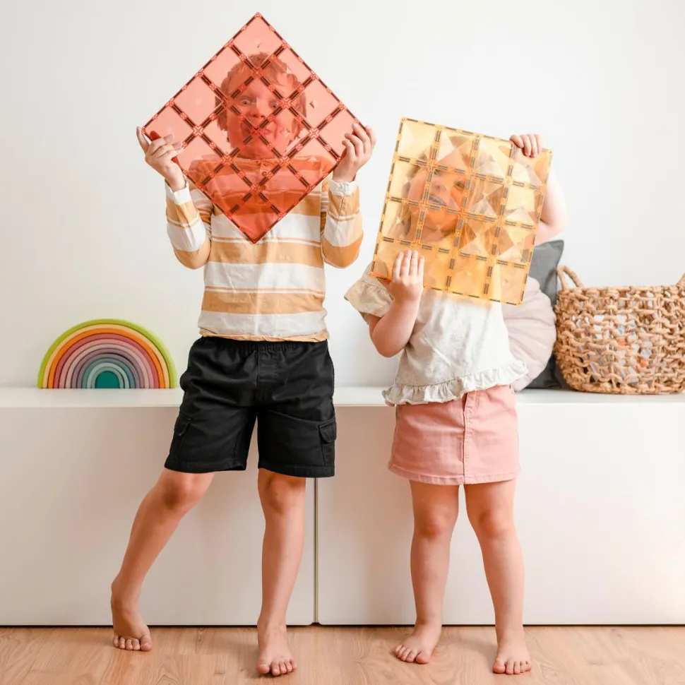 CONNETIX | Baseplates, Lemon & Peach, 2 stk