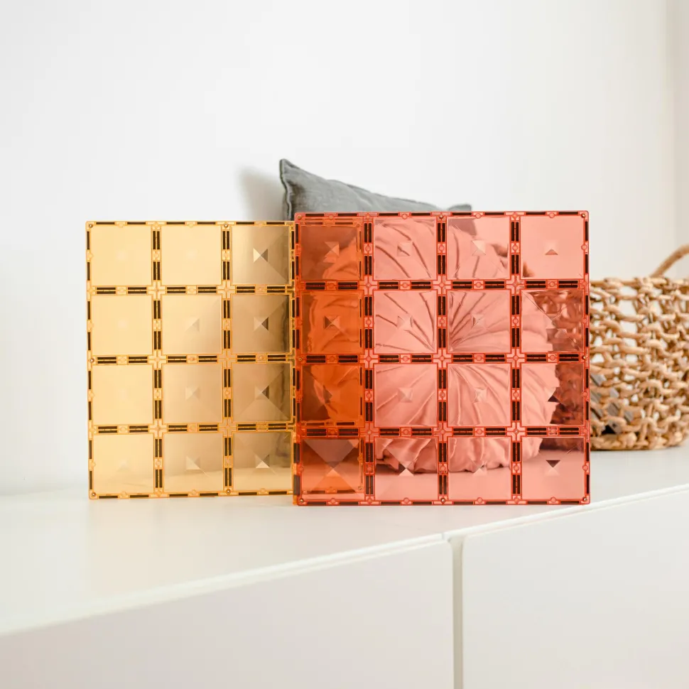 CONNETIX | Baseplates, Lemon & Peach, 2 stk