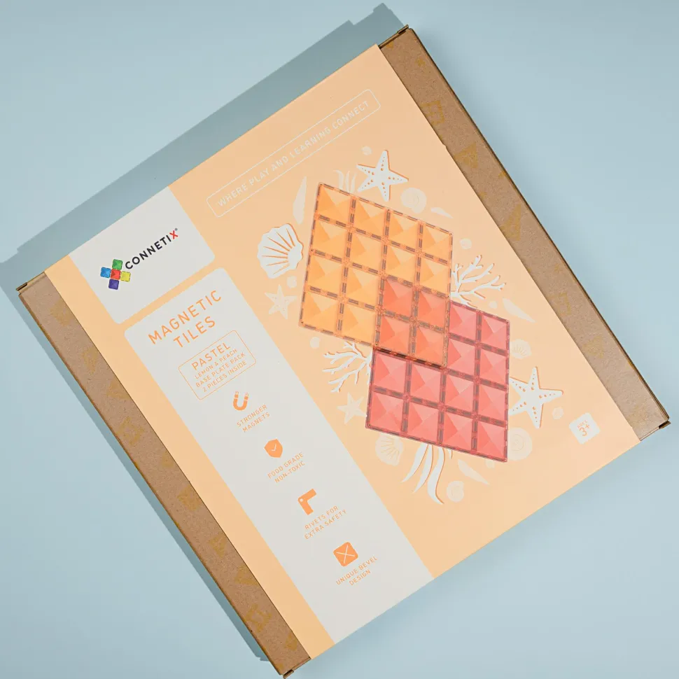 CONNETIX | Baseplates, Lemon & Peach, 2 stk