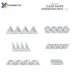 CONNETIX | Clear Shapes, 24 stk