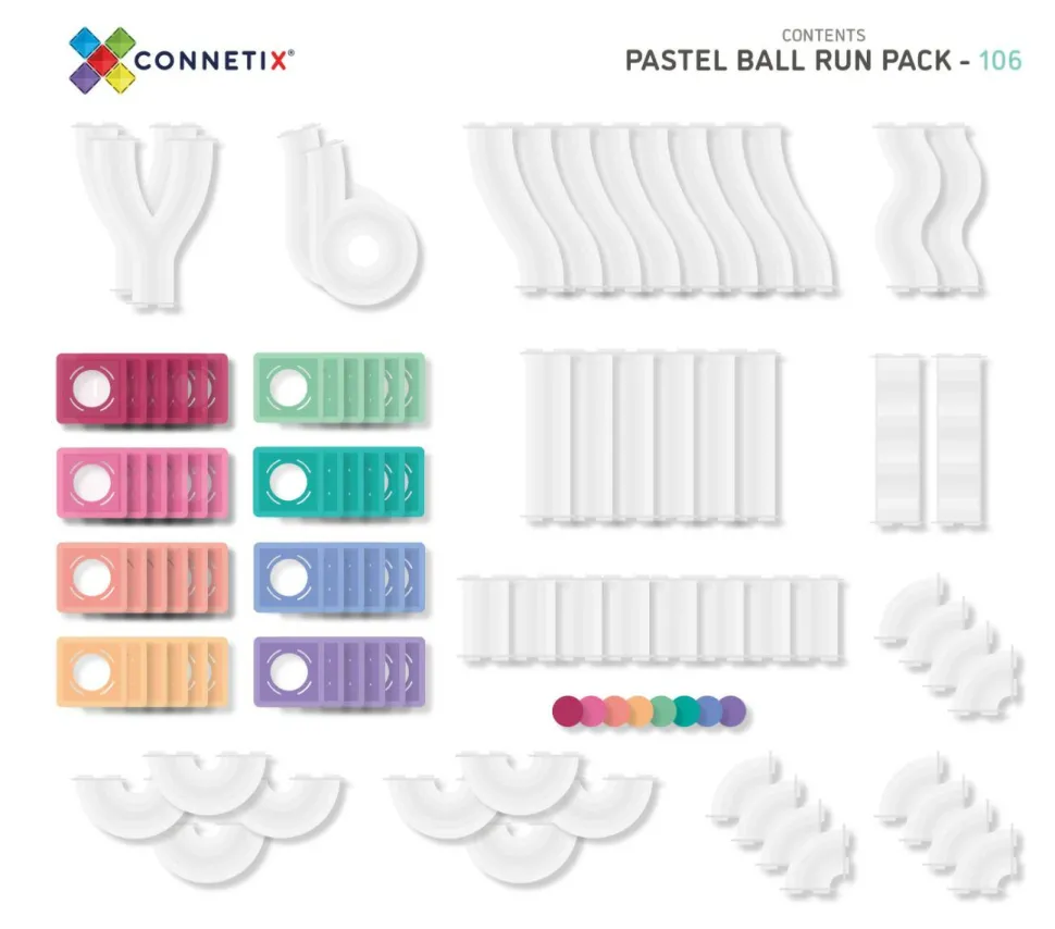 CONNETIX | Pastel kuglebane, 106 stk
