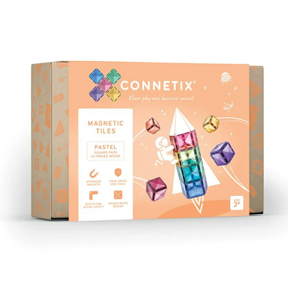 CONNETIX | Pastel Square, 40 stk