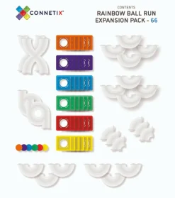 CONNETIX | Rainbow kuglebane udvidelse, 66 stk