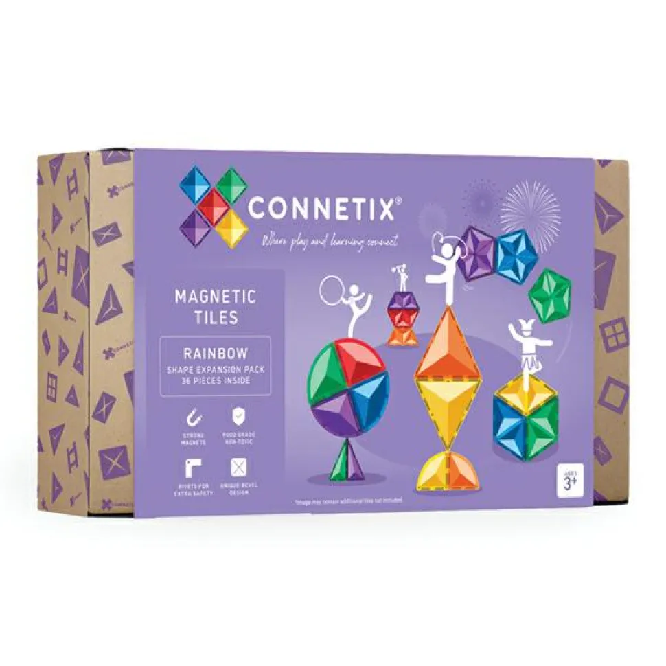CONNETIX | Rainbow Shapes, 36 stk