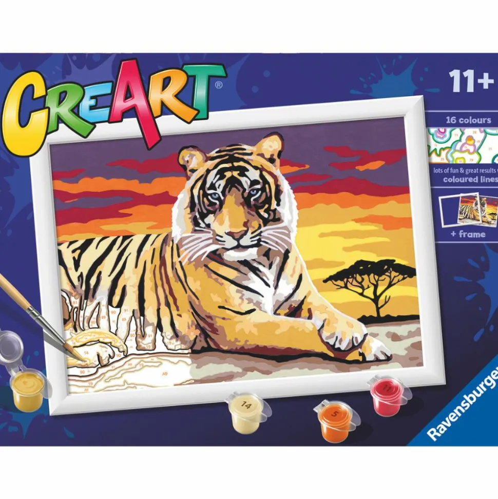 CreArt Paint by Numbers - Tiger