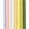 Crepepapir m. stræk - Pastel, 8 ark