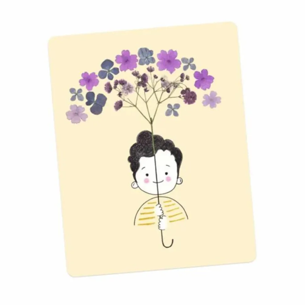 DIY - Lav kunstkort m. tørrede blomster
