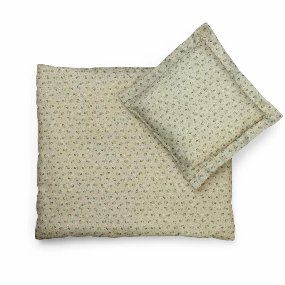 Dukke sengesæt - Mørk mint, 40 cm