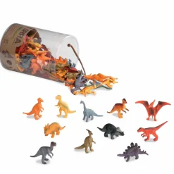 Dyrefigurer i spand - Dinosaurer, 60 stk