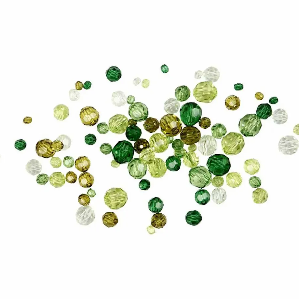 Facetperlemix - Grøn, 45 gr.