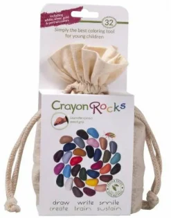 Farvekridt - Crayon Rocks 32 stk i stofpose