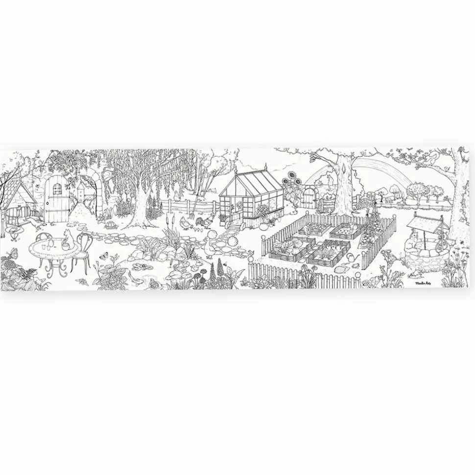 Farvelægningsplakat 1,5 meter - Haveliv
