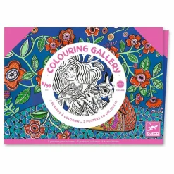 Farvelægningsplakater - Blomster, 3 stk