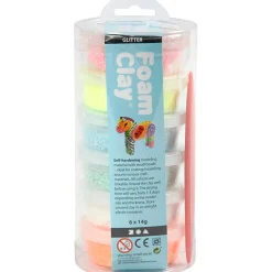 Foam Clay 6 x 14 gr. - Glitter
