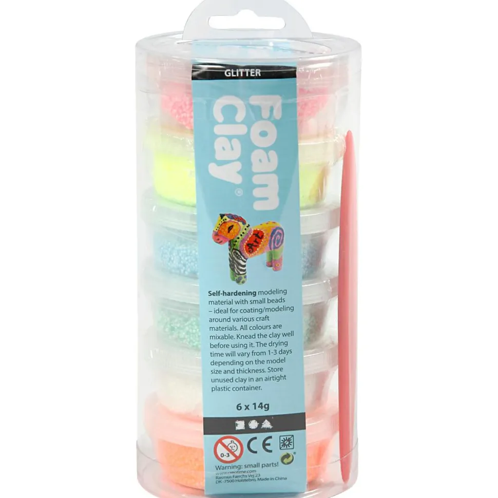 Foam Clay 6 x 14 gr. - Glitter
