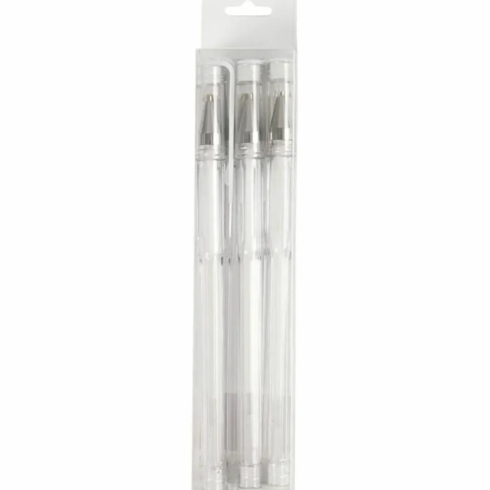 Gel kuglepen - Hvid, 6 stk