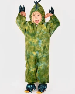Grøn dinosaur, str. 3-4 år