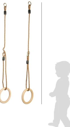 Gymnastikringe i træ - Ø 18 cm