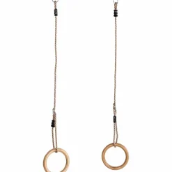 Gymnastikringe i træ - PP-reb - Ø14,5 cm