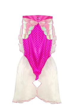 Havfruehaleskørt + hårbøjle - Pink, str. 4-6 år