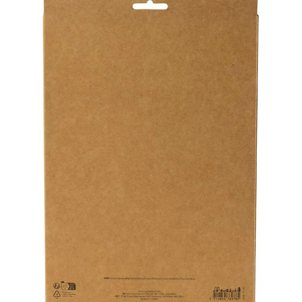 Hobbyfilt A4 - Lilla/pink, 10 ark