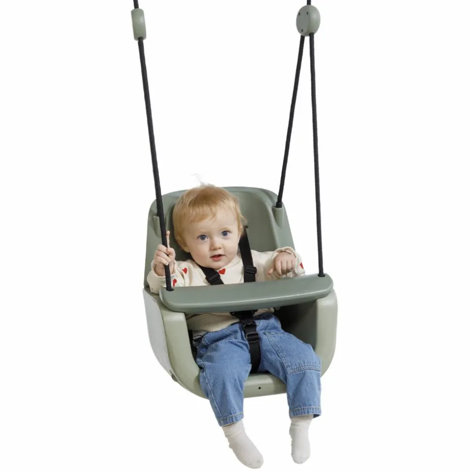 3-i-1 babygynge - Salviegrøn (sort reb)