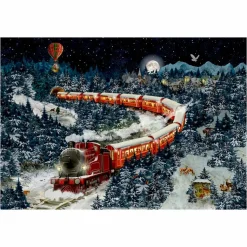 Julekalender puslespil - Juletoget, 1.000 brikker