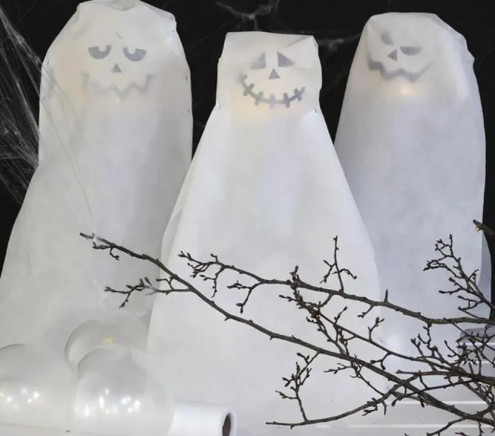 Klistermærker - Halloween ansigter, 1 ark