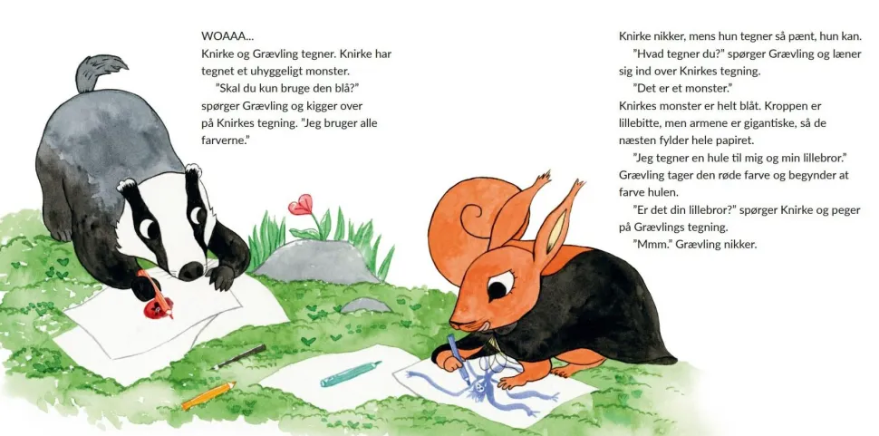 Knirke & Grævling tegner