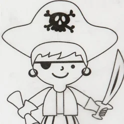 Krympeplast m. motiver - Pirater, 4 ark