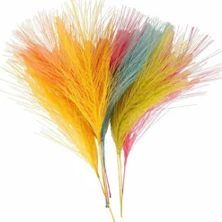 Kunstige fjer - Ass. farver, L: 15 cm, 10 stk