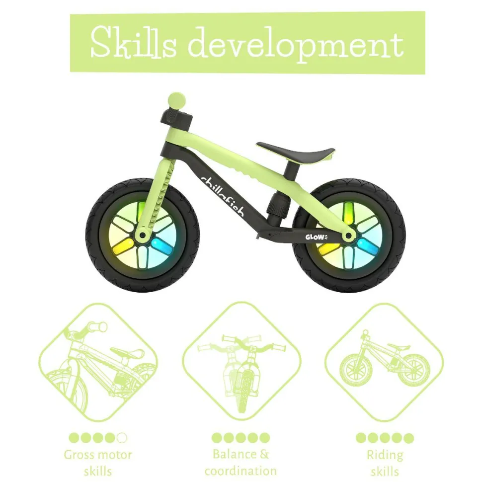 Løbecykel BMXie GLOW - Pistacie (2-5 år)