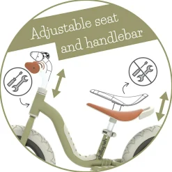 Løbecykel Charlie LUX  - Oliven (2-5 år)