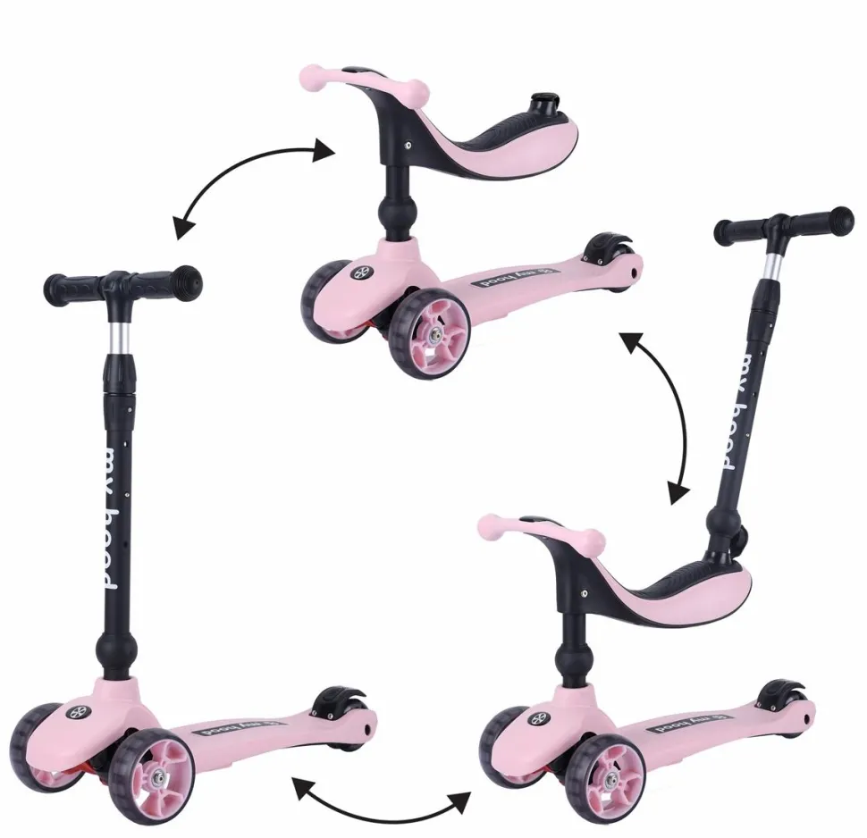 Løbehjul/Løbecykel - Kick'n'Ride, Rosa