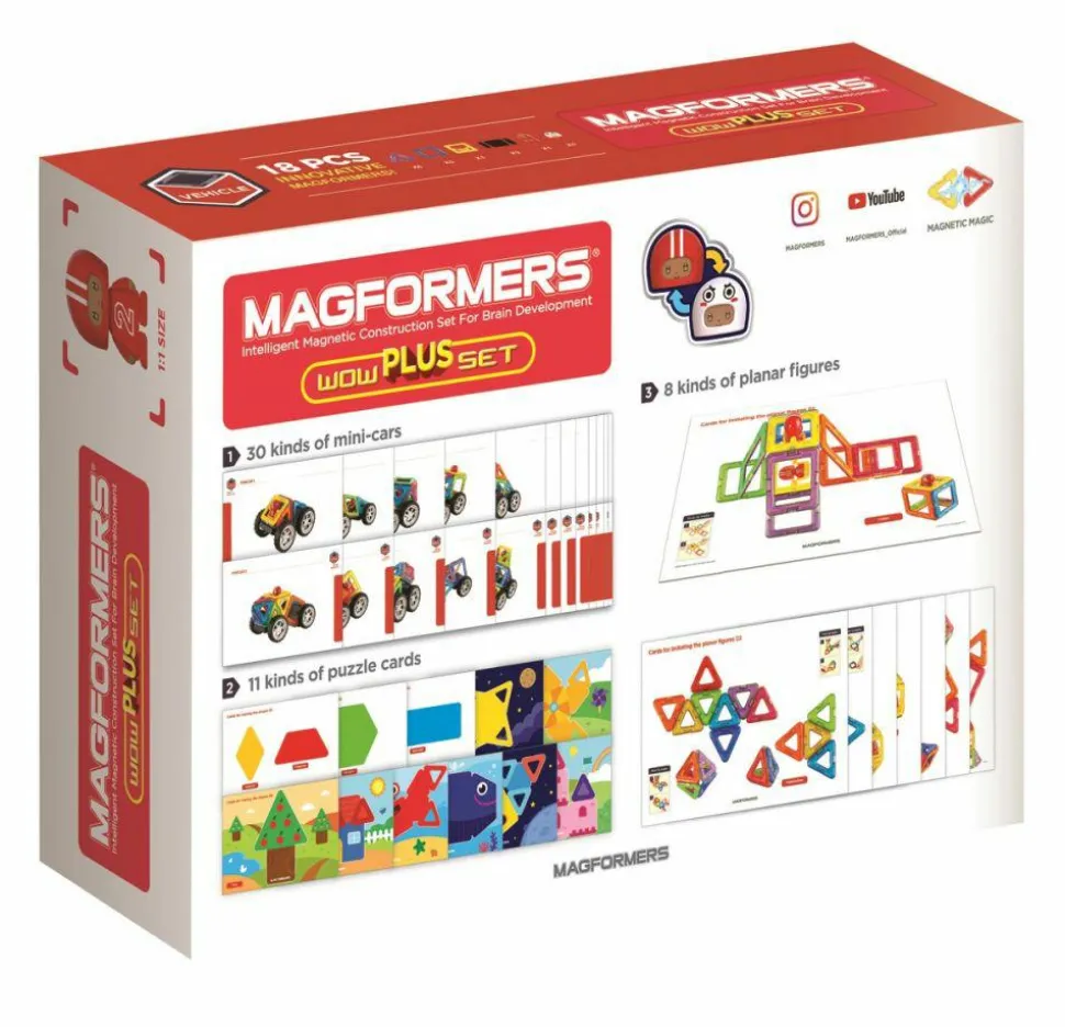Magformers 18 stk - Wow Plus
