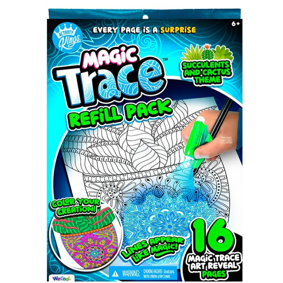Magic Trace tilbehør - Tegneark sukkulenter 16 stk