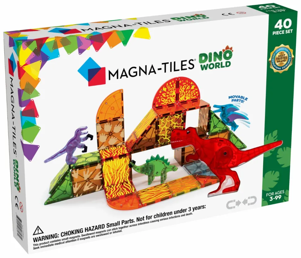 Magna-Tiles | Dino World, 40 stk