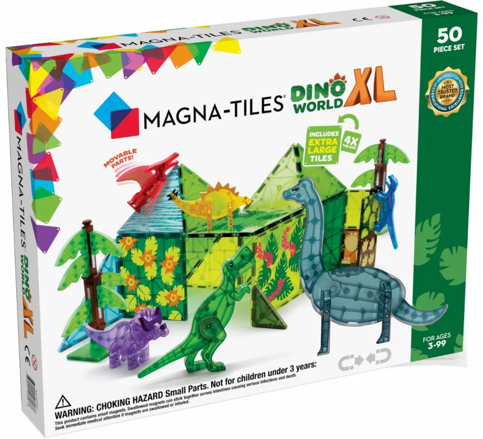 Magna-Tiles | Dino World XL, 50 stk