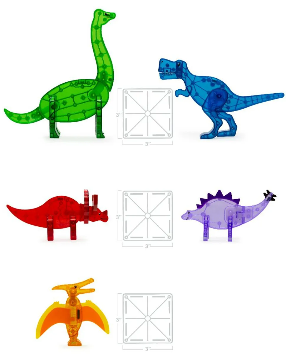 Magna-Tiles | Dinosaurer, 5 stk